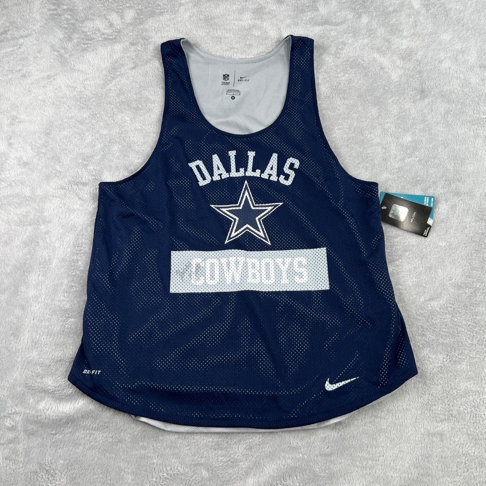 Nike Dallas Cowboys Dri-FIT Mesh Tank Top M Blue Men NFL Athletic Sportswear